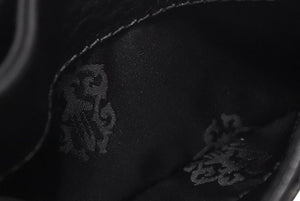 未使用 CHROME HEARTS クロムハーツ DOUBLE SIDE ダブルサイド レザーカードケース ダガー装飾 レザー シルバー925 中古 4b002298 