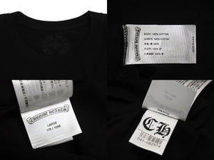 未使用 CHROME HEARTS クロムハーツ 半袖Tシャツ サイズL ホルノルル限定 CHプラスホースシュー ブラック 中古 4b002299 