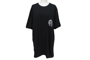 未使用 CHROME HEARTS クロムハーツ 半袖Tシャツ サイズL ホルノルル限定 CHプラスホースシュー ブラック 中古 4b002299 