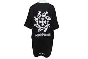 未使用 CHROME HEARTS クロムハーツ 半袖Tシャツ サイズL ホルノルル限定 CHプラスホースシュー ブラック 中古 4b002299 