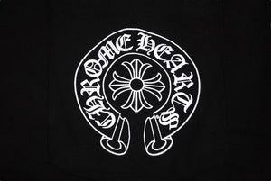 未使用 CHROME HEARTS クロムハーツ 半袖Tシャツ サイズL ホルノルル限定 CHプラスホースシュー ブラック 中古 4b002299 