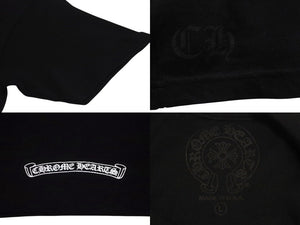 未使用 CHROME HEARTS クロムハーツ 半袖Tシャツ サイズL ホルノルル限定 CHプラスホースシュー ブラック 中古 4b002299 
