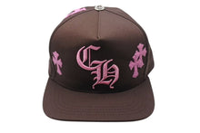 Load image into Gallery viewer, 新品未使用 CHROME HEARTS クロムハーツ キャップ クロスパッチ 刺繍 クロスボール シルバー 925 ブラウン ピンク 中古 4b002302