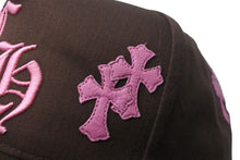 Load image into Gallery viewer, 新品未使用 CHROME HEARTS クロムハーツ キャップ クロスパッチ 刺繍 クロスボール シルバー 925 ブラウン ピンク 中古 4b002302