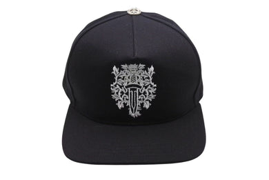 未使用 CHROME HEARTS クロムハーツ キャップ ヴィンダガー刺繍 クロスボール シルバー925 ブラック ホワイト 中古 4b002303 