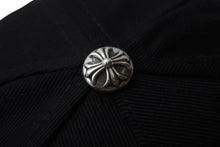 画像をギャラリービューアに読み込む, 未使用 CHROME HEARTS クロムハーツ キャップ ヴィンダガー刺繍 クロスボール シルバー925 ブラック ホワイト 中古 4b002303 