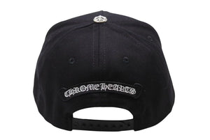 未使用 CHROME HEARTS クロムハーツ キャップ ヴィンダガー刺繍 クロスボール シルバー925 ブラック ホワイト 中古 4b002303 