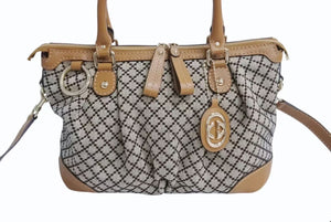 GUCCI グッチ スーキー ハンドバッグ 247902 GGスプリームキャンバス レザー ブラウン ベージュ ゴールド金具 美品 中古 4b002306