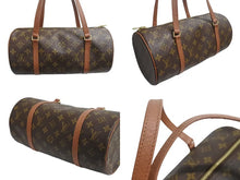 Load image into Gallery viewer, LOUIS VUITTON ルイヴィトン パピヨン30 モノグラムキャンバス ハンドバッグ 旧型 筒形 M51365 ブラウン 美品 中古 4b002308