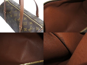 LOUIS VUITTON ルイヴィトン パピヨン30 モノグラムキャンバス ハンドバッグ 旧型 筒形 M51365 ブラウン 美品 中古 4b002308