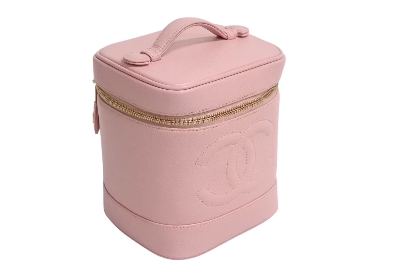 CHANEL ココマーク バニティバッグ ピンク CHANEL シャネル キャビアスキン マトラッセ ココマーク 2WAY