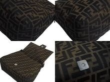Load image into Gallery viewer, 極美品 FENDI フェンディ マンマバケット ワンショルダーバッグ 26725 ズッカ柄 キャンバス レザー ブラウン 中古 4b002310