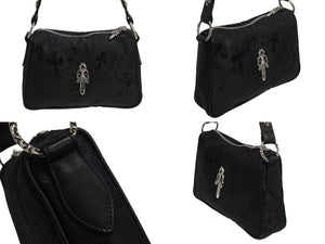 新品未使用 CHROME HEARTS クロムハーツ チキンナゲット スモール ワンショルダーバッグ ダガー CHクロス シルバー925 総柄 中古 4b002313