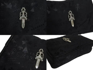 新品未使用 CHROME HEARTS クロムハーツ チキンナゲット スモール ワンショルダーバッグ ダガー CHクロス シルバー925 総柄 中古 4b002313