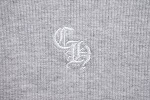 未使用 CHROME HEARTS クロムハーツ タンクトップ ワンピース トップス サイズS CHプラス CHロゴ刺繍 グレー 中古 4b002314 