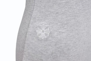 未使用 CHROME HEARTS クロムハーツ タンクトップ ワンピース トップス サイズS CHプラス CHロゴ刺繍 グレー 中古 4b002314 