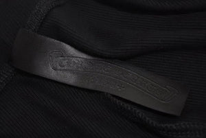 未使用 CHROME HEARTS クロムハーツ スパッツ レギンス サイズXS CH刺繍 レーヨン相当 ブラック 中古 4b002315 