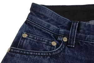 未使用 CHROME HEARTS クロムハーツ フレアデニムパンツ ジーンズ サイズ27 クロスボールボタンブーツカット インディゴブルー 中古 4b002316 