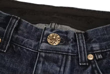 画像をギャラリービューアに読み込む, 未使用 CHROME HEARTS クロムハーツ フレアデニムパンツ ジーンズ サイズ27 クロスボールボタンブーツカット インディゴブルー 中古 4b002316 