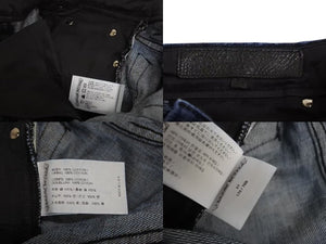 未使用 CHROME HEARTS クロムハーツ フレアデニムパンツ ジーンズ サイズ27 クロスボールボタンブーツカット インディゴブルー 中古 4b002316 