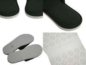 未使用 CHROME HEARTS クロムハーツ ホノルル限定 ホテルスリッパ サイズM ホースシュー刺繍 カーキ ホワイト 中古 4b002317 