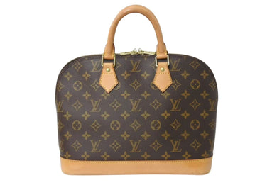 LOUIS VUITTON ルイヴィトン アルマPM ハンドバッグ M51130 モノグラム ブラウン ゴールド金具 美品 中古 4b002325