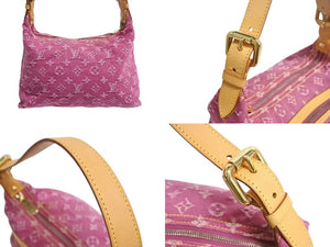 LOUIS VUITTON ルイヴィトン バギーPM モノグラムデニム ショルダーバッグ M95212 デニム レザー ピンク 美品 中古 4b002326