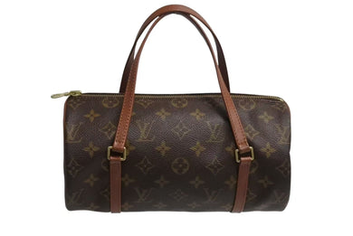 LOUIS VUITTON ルイヴィトン パピヨンPM 26 筒形 ハンドバック ブラウン モノグラム M51386 美品 中古 4b002329