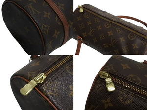 LOUIS VUITTON ルイヴィトン パピヨンPM 26 筒形 ハンドバック ブラウン モノグラム M51386 美品 中古 4b002329