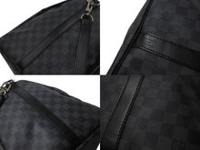 Load image into Gallery viewer, 極美品 LOUISVUITTON ルイヴィトン キーポルバンドリエール55 ボストンバッグ N41413 ダミエグラフィット キャンバス ブラック 中古 4b002330