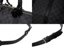 Load image into Gallery viewer, 極美品 LOUISVUITTON ルイヴィトン キーポルバンドリエール55 ボストンバッグ N41413 ダミエグラフィット キャンバス ブラック 中古 4b002330