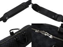 Load image into Gallery viewer, 極美品 LOUISVUITTON ルイヴィトン キーポルバンドリエール55 ボストンバッグ N41413 ダミエグラフィット キャンバス ブラック 中古 4b002330