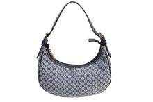 Load image into Gallery viewer, CELINE ヴィンテージ オールド セリーヌ マカダム AVA アヴァ ワンショルダーバッグ ブラゾンキャンバス レザー ネイビー 美品 中古 4b002331