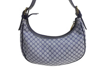 Load image into Gallery viewer, CELINE ヴィンテージ オールド セリーヌ マカダム AVA アヴァ ワンショルダーバッグ ブラゾンキャンバス レザー ネイビー 美品 中古 4b002331