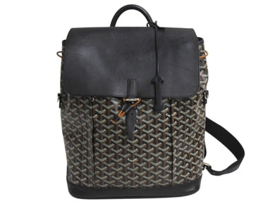 GOYARD ゴヤール アルパン バックパックMM リュック ALPIN2MMLTY01CL01P ブラック PVC レザー シルバー金具 美品 中古 4b002332