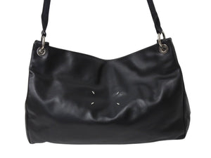 MARTIN MARGIELA マルタンマルジェラ ハンドバッグ 2way S56WG0044 SX9573 ブラック 黒 レザー シルバー金具 中古 4b002338