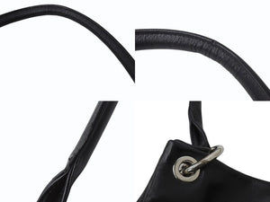 MARTIN MARGIELA マルタンマルジェラ ハンドバッグ 2way S56WG0044 SX9573 ブラック 黒 レザー シルバー金具 中古 4b002338