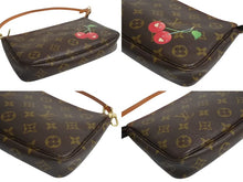 Load image into Gallery viewer, 極美品 LOUIS VUITTON ルイヴィトン モノグラム チェリー ポシェットアクセソワール アクセサリーポーチ 村上隆 M95008 中古 4b002339