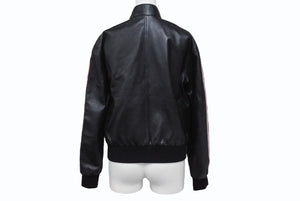 CELINE セリーヌ ライダースジャケット 2EH71583C ブラック ピンク レーヨン 羊革 レザー 綿 38 2EH71583C 美品 中古 4b002341