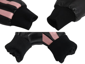 CELINE セリーヌ ライダースジャケット 2EH71583C ブラック ピンク レーヨン 羊革 レザー 綿 38 2EH71583C 美品 中古 4b002341