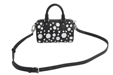 新品同様 LOUIS VUITTON ルイヴィトン ナノ スピーディ 草間彌生 2WAYハンドバッグ M81910 モノグラムアンプラントレザー 中古 4b002344