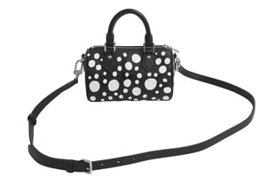 新品同様 LOUIS VUITTON ルイヴィトン ナノ スピーディ 草間彌生 2WAYハンドバッグ M81910 モノグラムアンプラントレザー 中古 4b002344