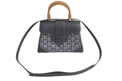 極美品 GOYARD ゴヤール サイゴン ミニ ソフトバッグ 2WAY ハンドバッグ SAIGONMINTY08CL08P グレー シルバー金具 中古 4b002345