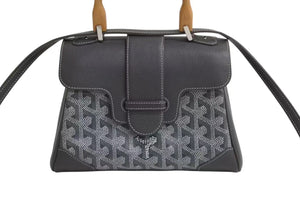 極美品 GOYARD ゴヤール サイゴン ミニ ソフトバッグ 2WAY ハンドバッグ SAIGONMINTY08CL08P グレー シルバー金具 中古 4b002345