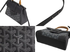 極美品 GOYARD ゴヤール サイゴン ミニ ソフトバッグ 2WAY ハンドバッグ SAIGONMINTY08CL08P グレー シルバー金具 中古 4b002345