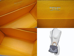 極美品 GOYARD ゴヤール サイゴン ミニ ソフトバッグ 2WAY ハンドバッグ SAIGONMINTY08CL08P グレー シルバー金具 中古 4b002345