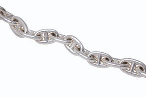 極美品 HERMES エルメス シェーヌダンクルMM ブレスレット 24AG095877 フランス製 14コマ シルバー925 54.2g 中古 4b002346