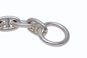 極美品 HERMES エルメス シェーヌダンクルMM ブレスレット 24AG095877 フランス製 14コマ シルバー925 54.2g 中古 4b002346