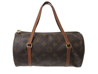 LOUIS VUITTON ルイヴィトン パピヨン26 ハンドバッグ M51386 モノグラム PVC レザー ブラウン ゴールド金具 美品 中古 4b002348