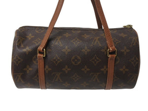 LOUIS VUITTON ルイヴィトン パピヨン26 ハンドバッグ M51386 モノグラム PVC レザー ブラウン ゴールド金具 美品 中古 4b002348